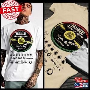 Jamaican 80S Dubplate Reggae Music T-Shirt Record Player With Rub A